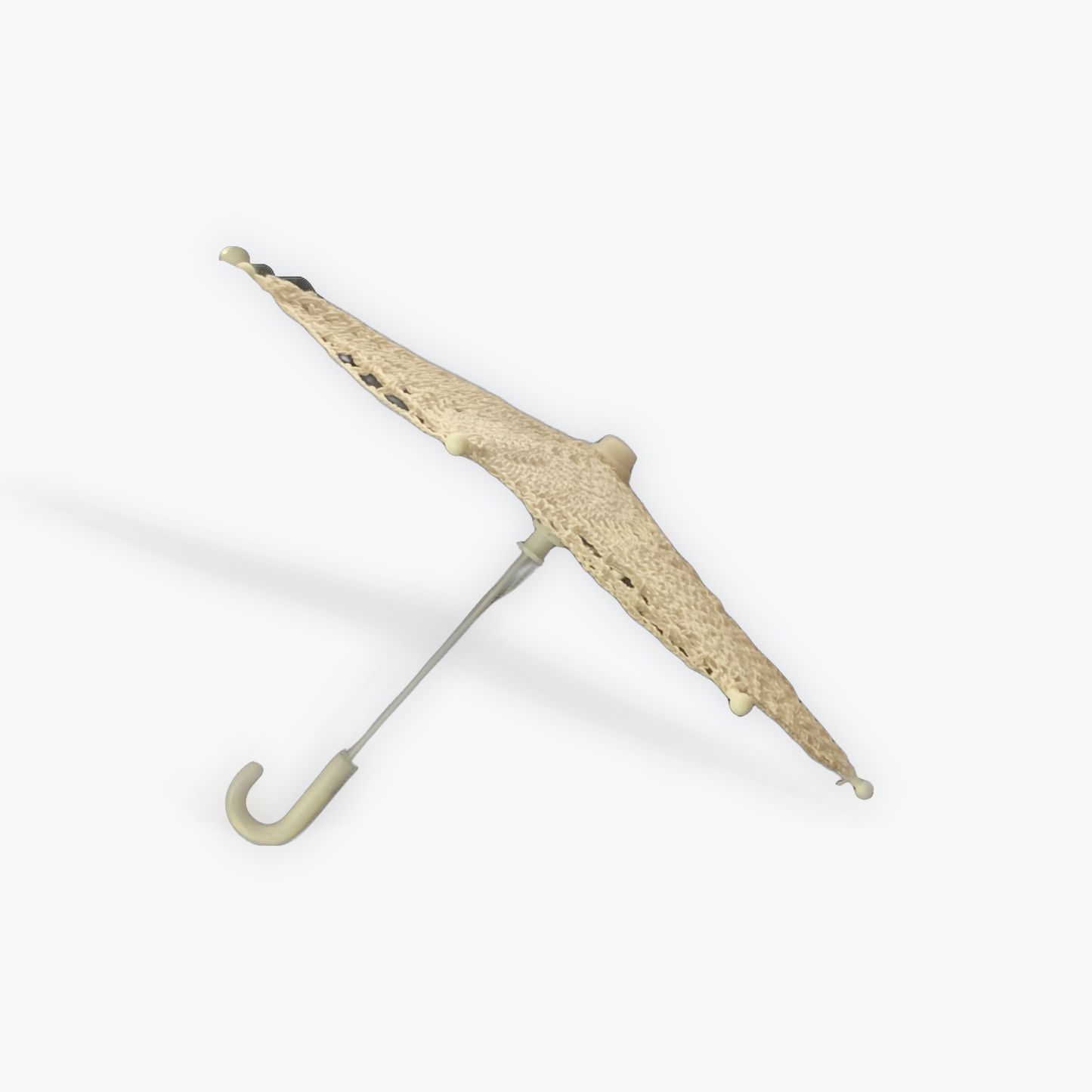 Ecru 12" Parasol with Crochet Starburst Mandala - Stitchy Frood