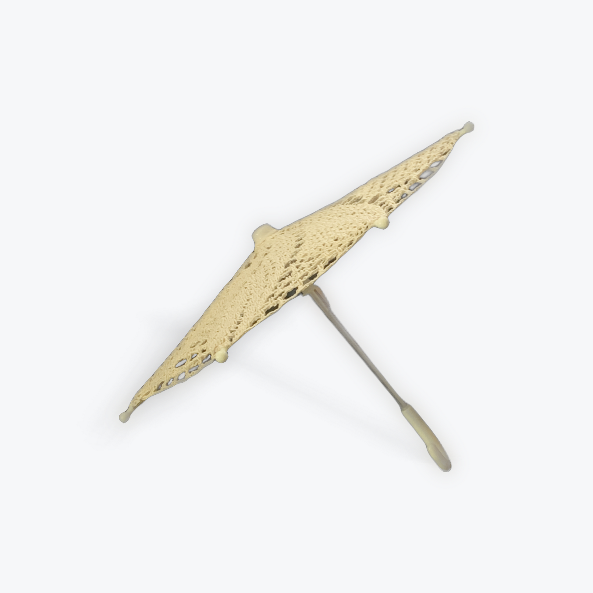 Ecru 12" Parasol with Crochet Starburst Mandala - Stitchy Frood