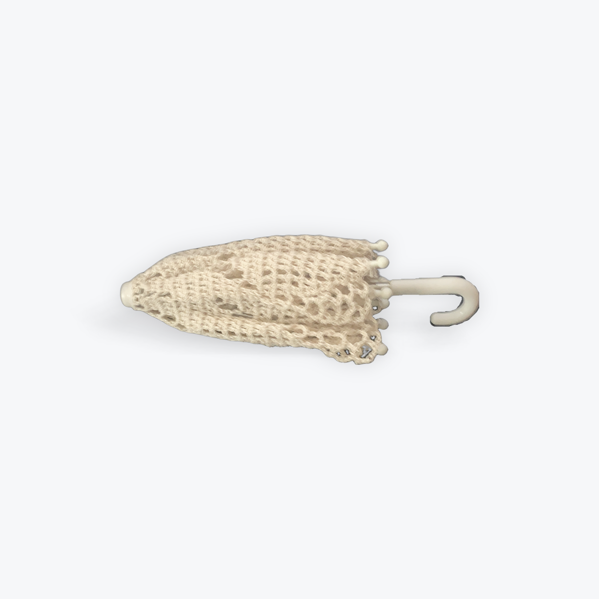 Ecru 12" Parasol with Crochet Starburst Mandala - Stitchy Frood