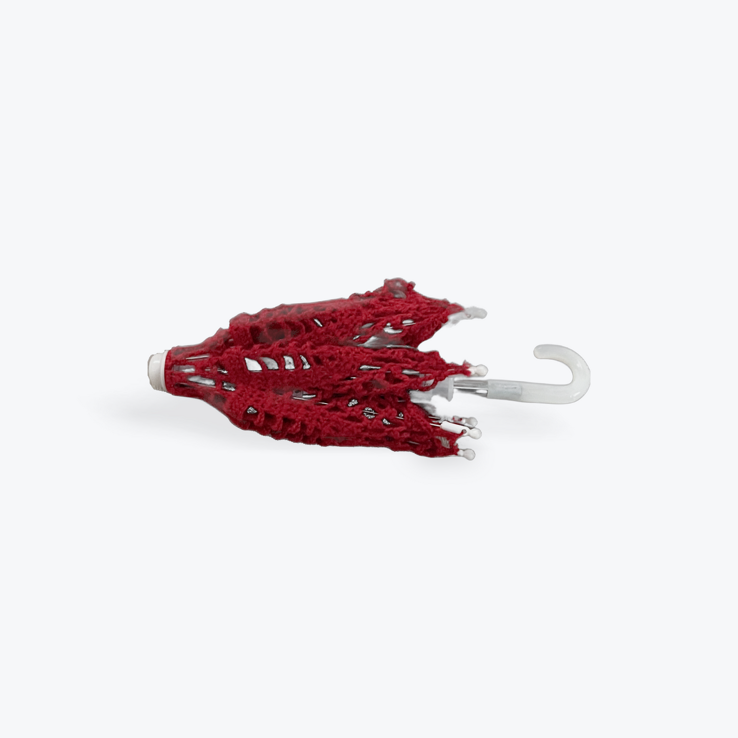 Red 12" Parasol w Daisy pattern