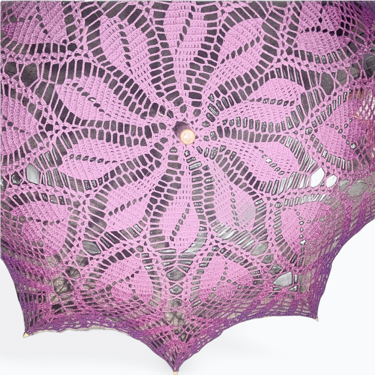 All Flowers, Purple Gradient 33" Parasol - Stitchy Frood