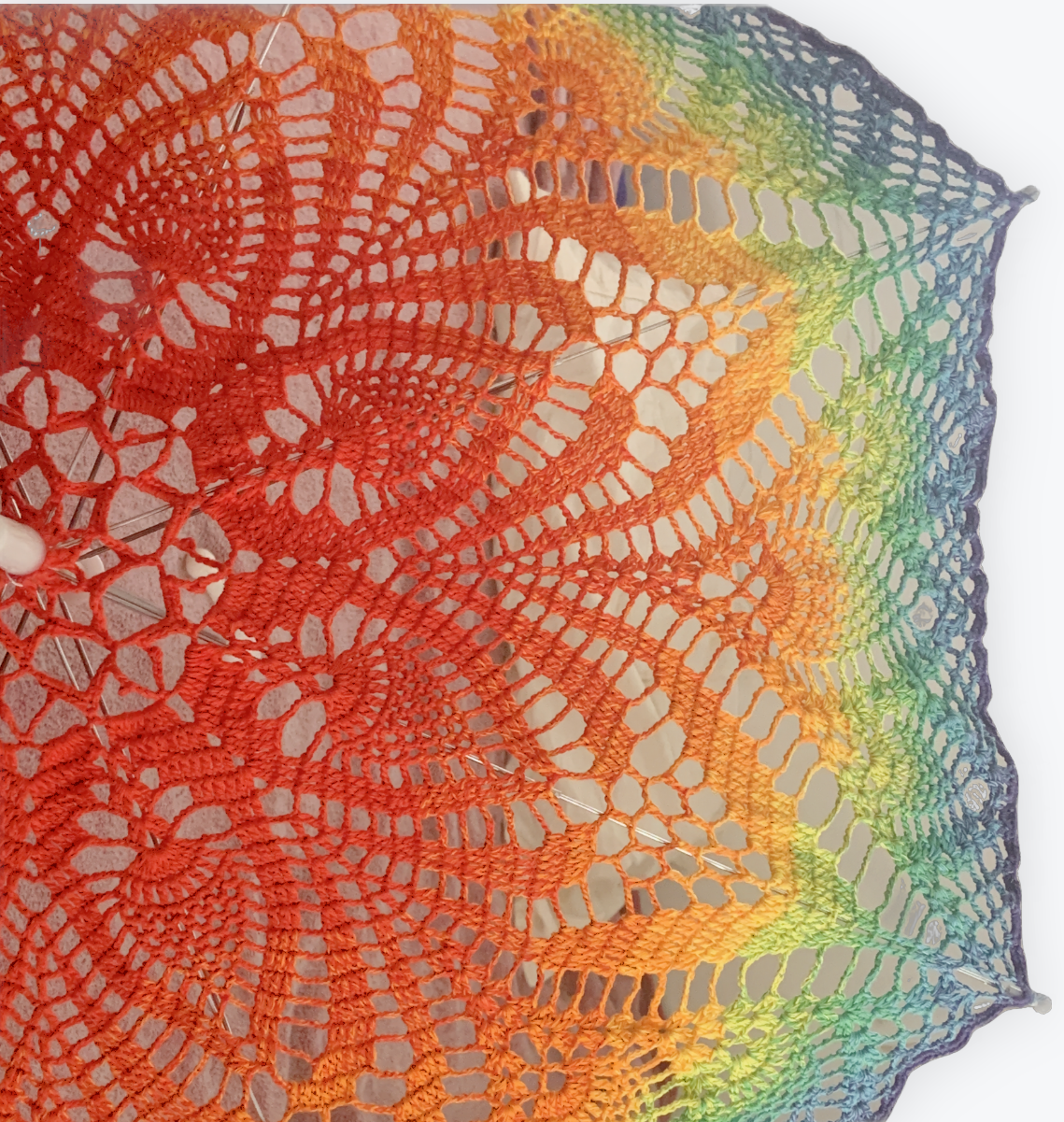 Gay Pride Rainbow Parasol - 3 Pineapple Pattern - Stitchy Frood