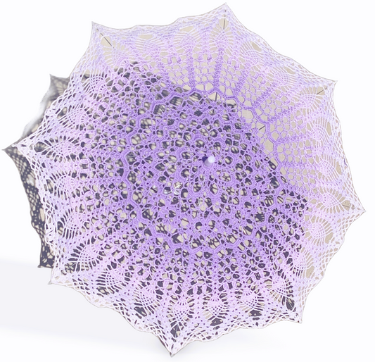 Lavender to White 30" Parasol - Stitchy Frood