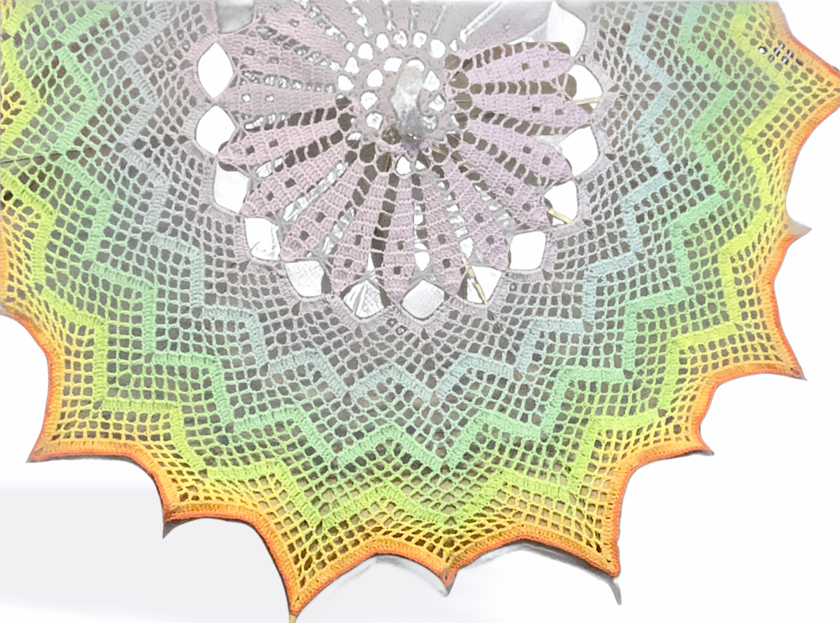 Gay Pride Rainbow in a Chevron Pattern 33" Parasol - Stitchy Frood