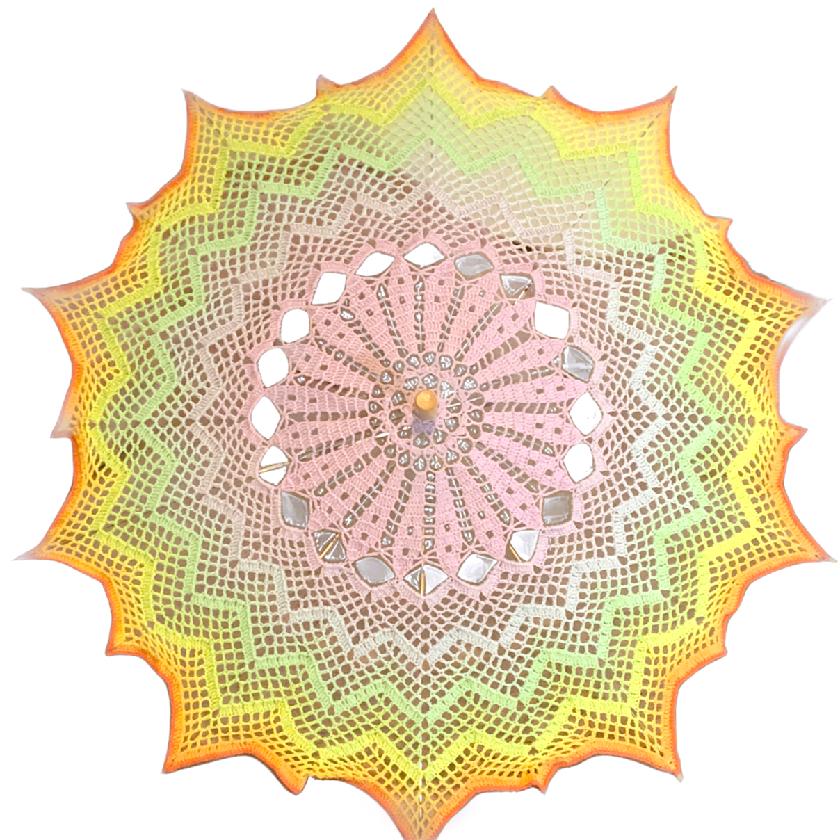 Gay Pride Rainbow in a Chevron Pattern 33" Parasol - Stitchy Frood