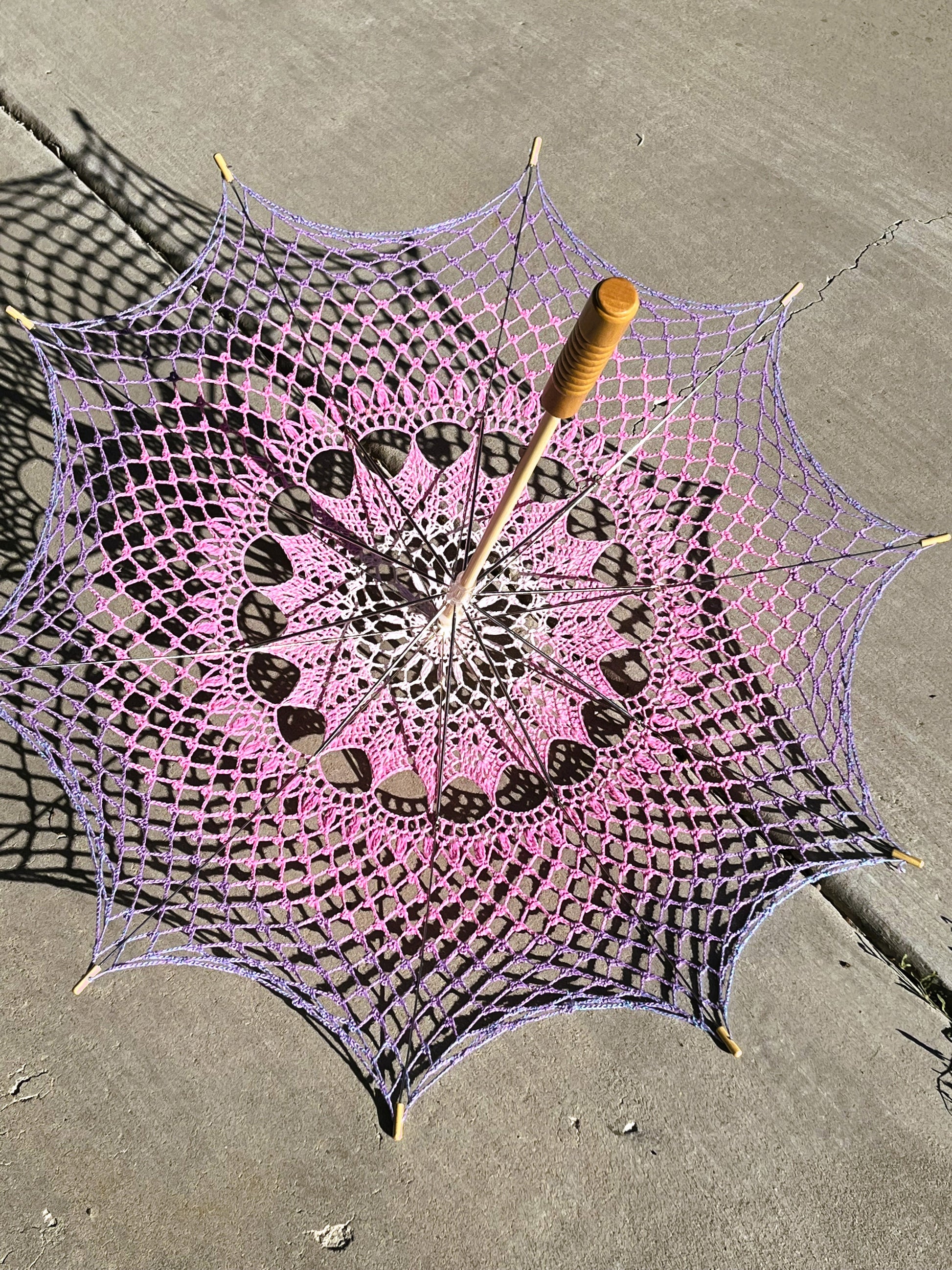 Pink to Lavender Gradient 30" Parasol - Stitchy Frood