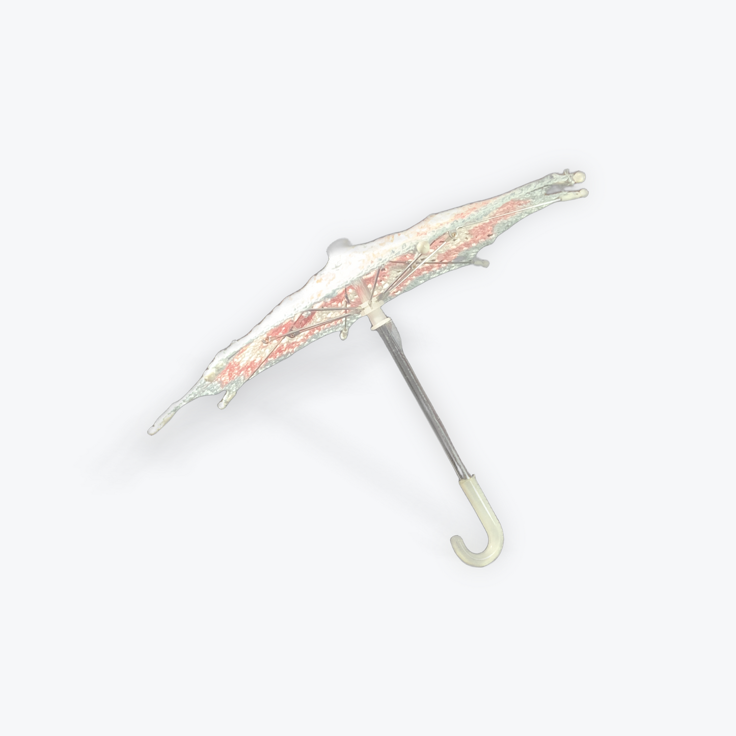 Trans Pride Flag 12" Parasol with Crochet Chevron Mandala - Stitchy Frood