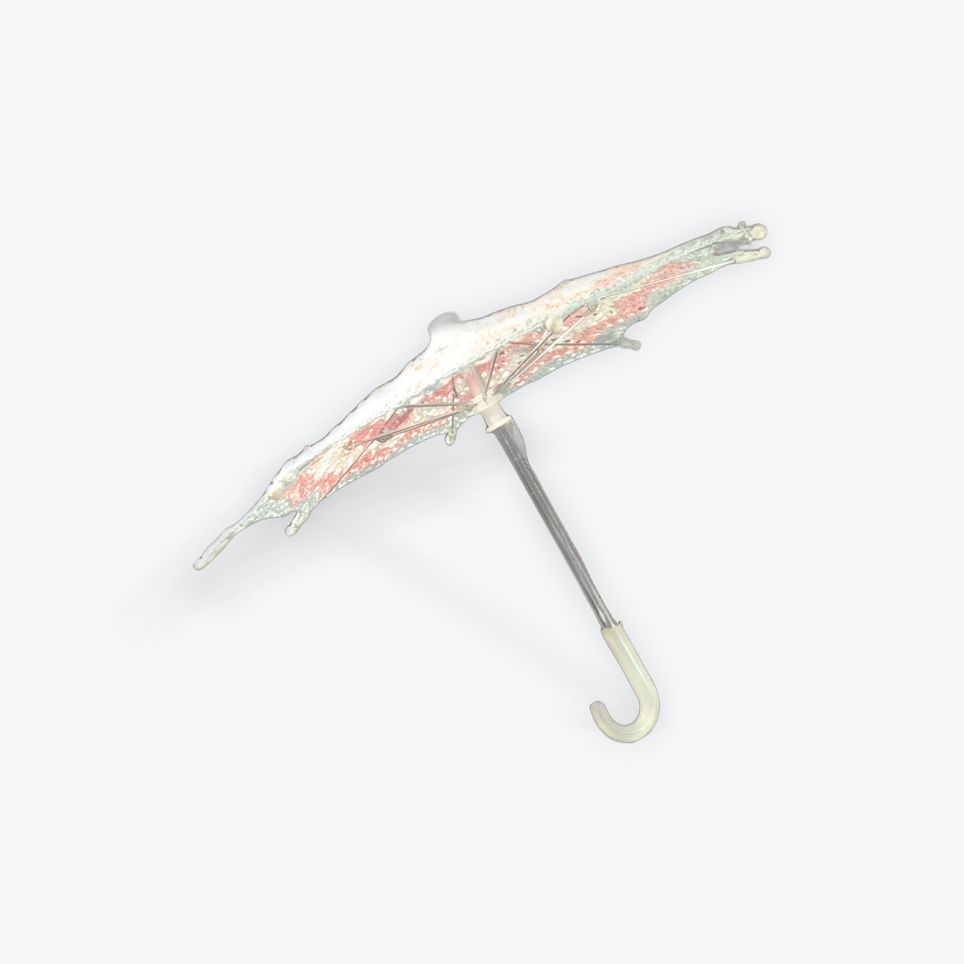 Trans Pride Flag 12" Parasol with Crochet Chevron Mandala - Stitchy Frood