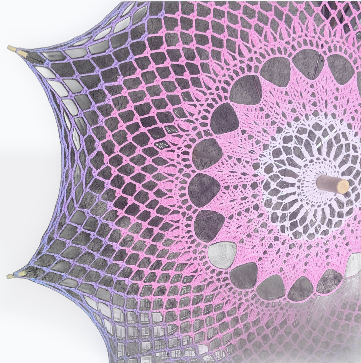 Pink to Lavender Gradient 33" Parasol - Stitchy Frood