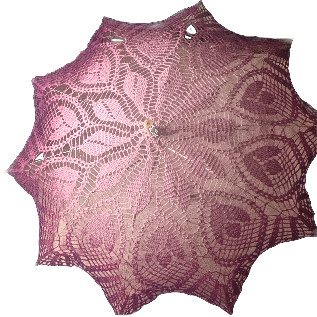 All Flowers, Purple Gradient 33" Parasol - Stitchy Frood