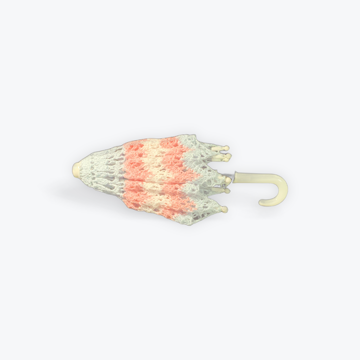 Trans Pride Flag 12" Parasol with Crochet Chevron Mandala - Stitchy Frood