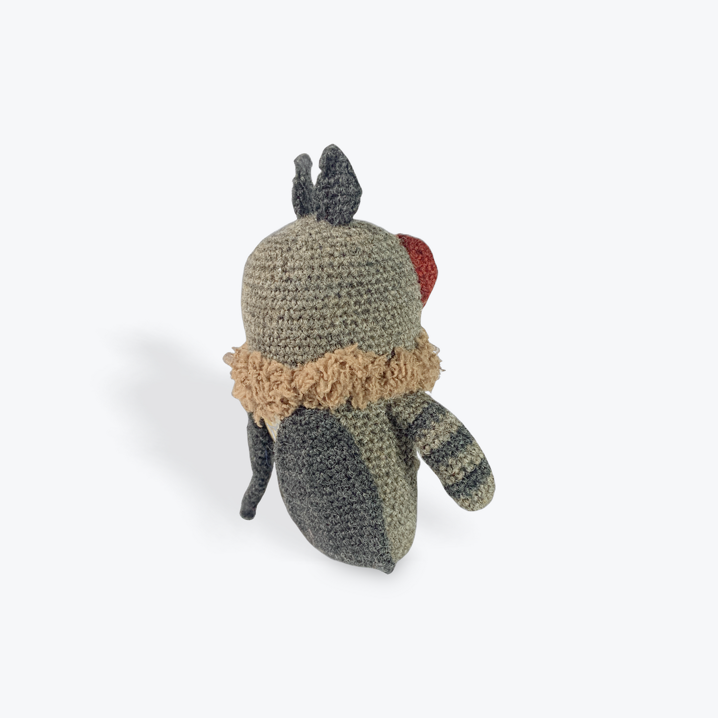 Pocket-sized Mothman in grey and black