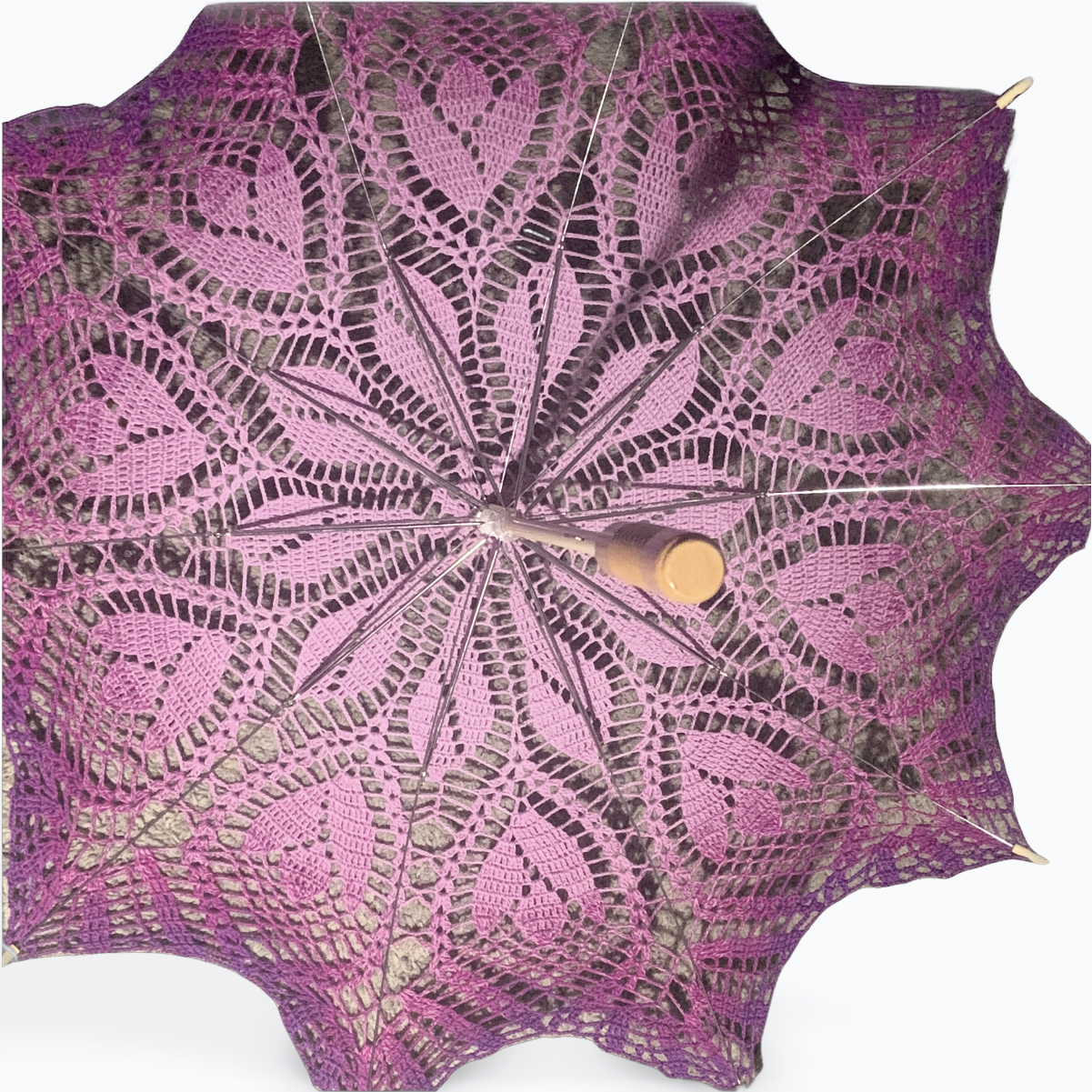 All Flowers, Purple Gradient 33" Parasol - Stitchy Frood