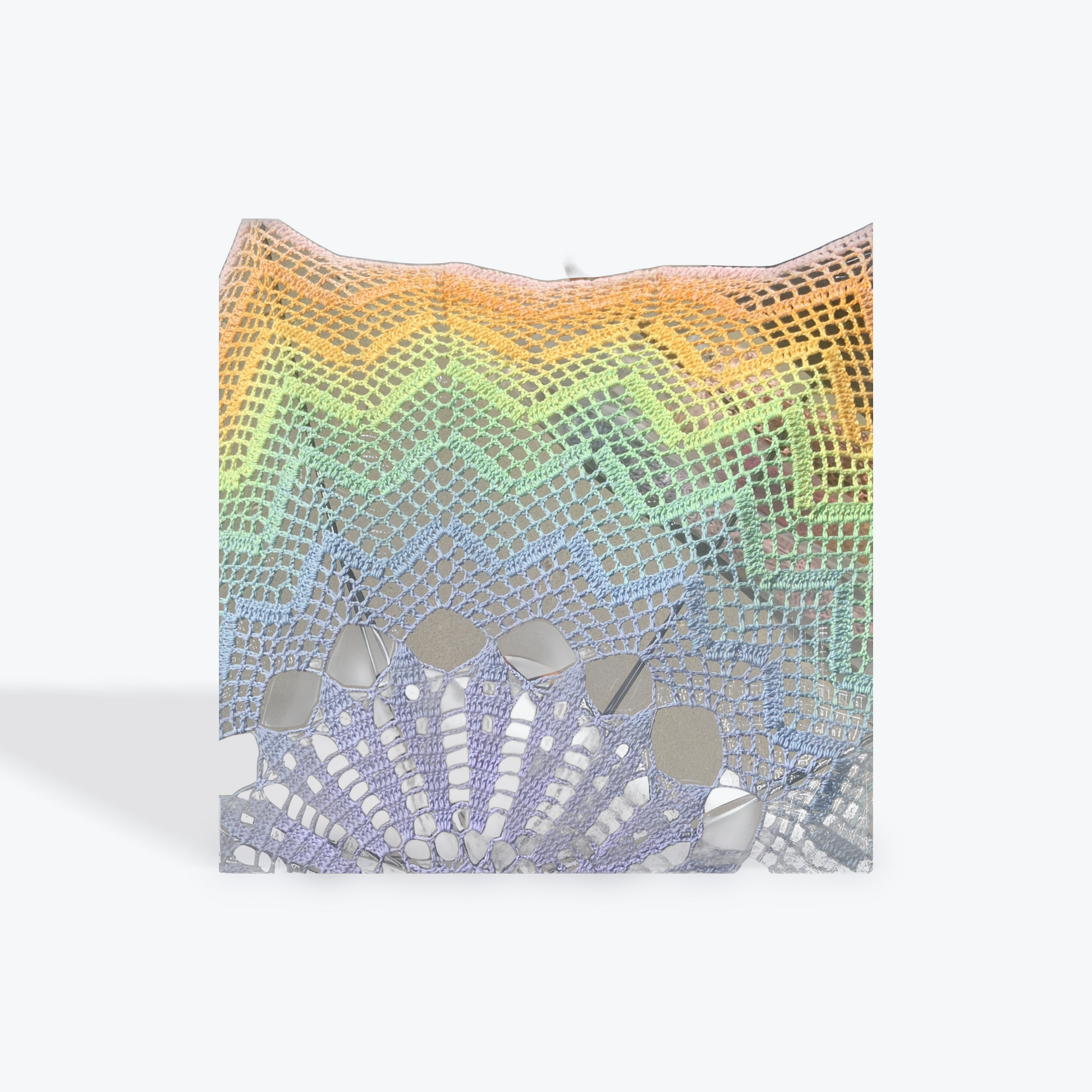 Gay Pride Rainbow in a Chevron Pattern 48" Parasol - Stitchy Frood