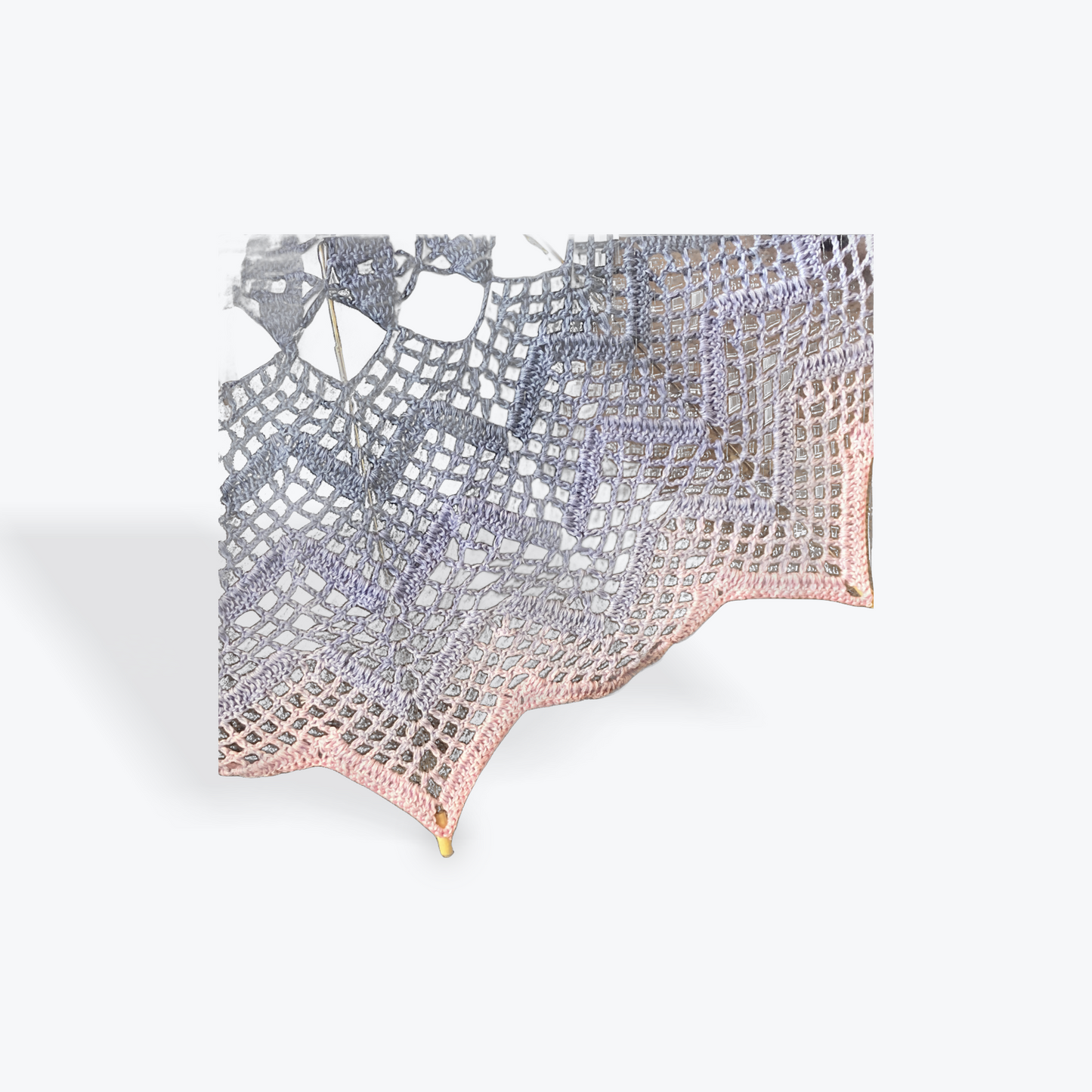 Blue Chevron with Pink Edging 33" Parasol - Stitchy Frood