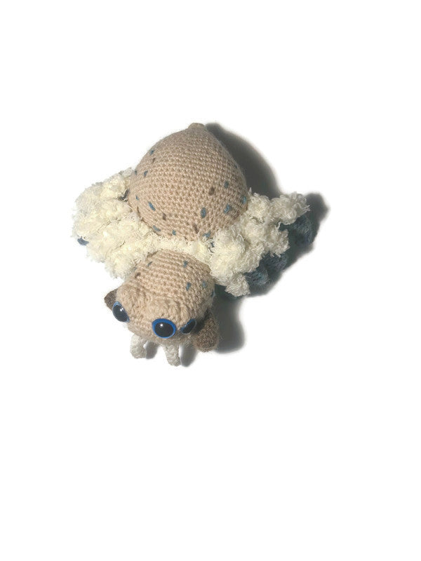 White, Blue, & Brown Spider - Stitchy Frood