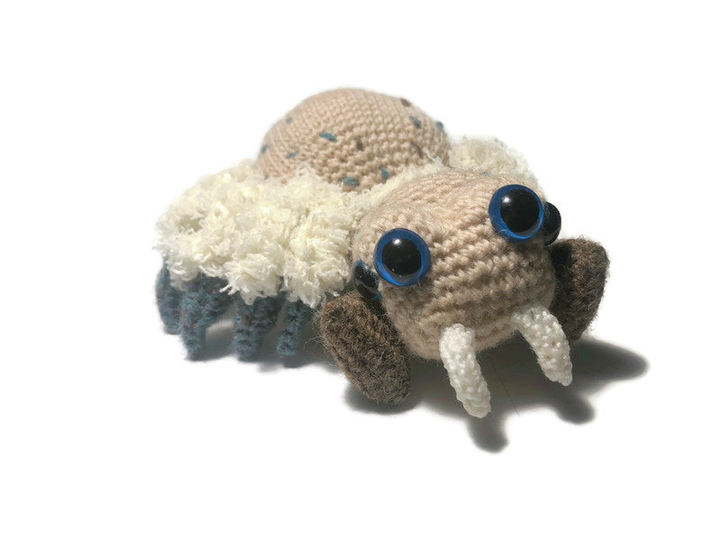 White, Blue, & Brown Spider - Stitchy Frood