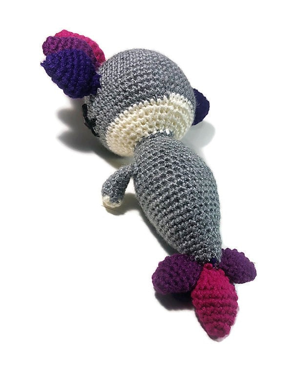 Purple Gotholotl, the Goth Axolotl Amigurumi - Stitchy Frood