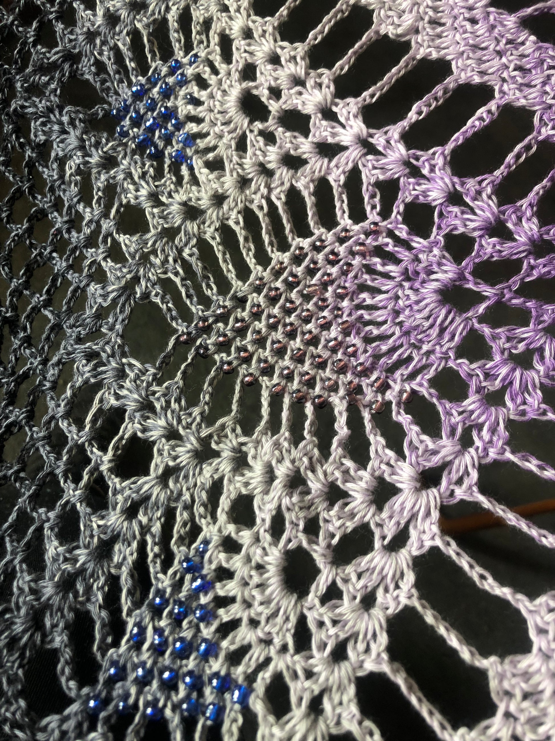 Grape Aurora Gradient 48" Beaded Parasol - Stitchy Frood