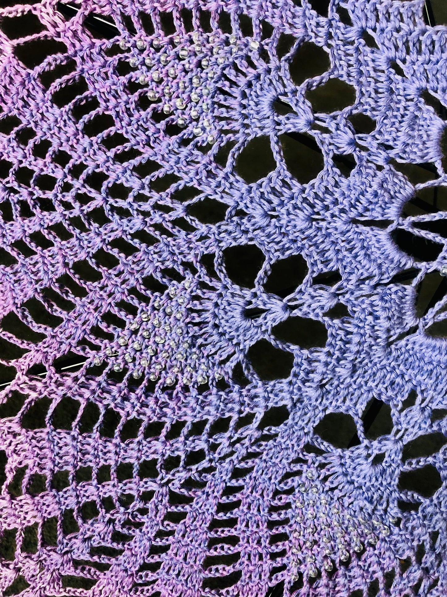 Grape Aurora Gradient 48" Beaded Parasol - Stitchy Frood