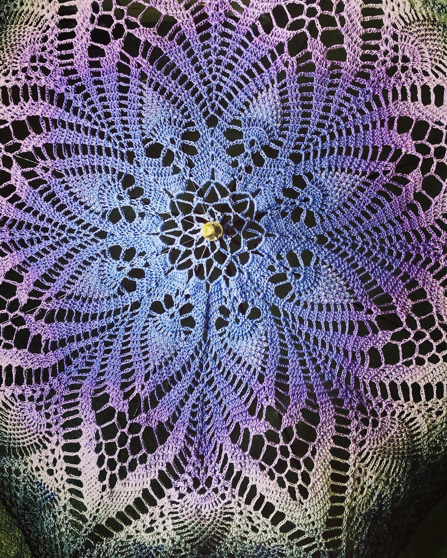 Grape Aurora Gradient 48" Beaded Parasol - Stitchy Frood