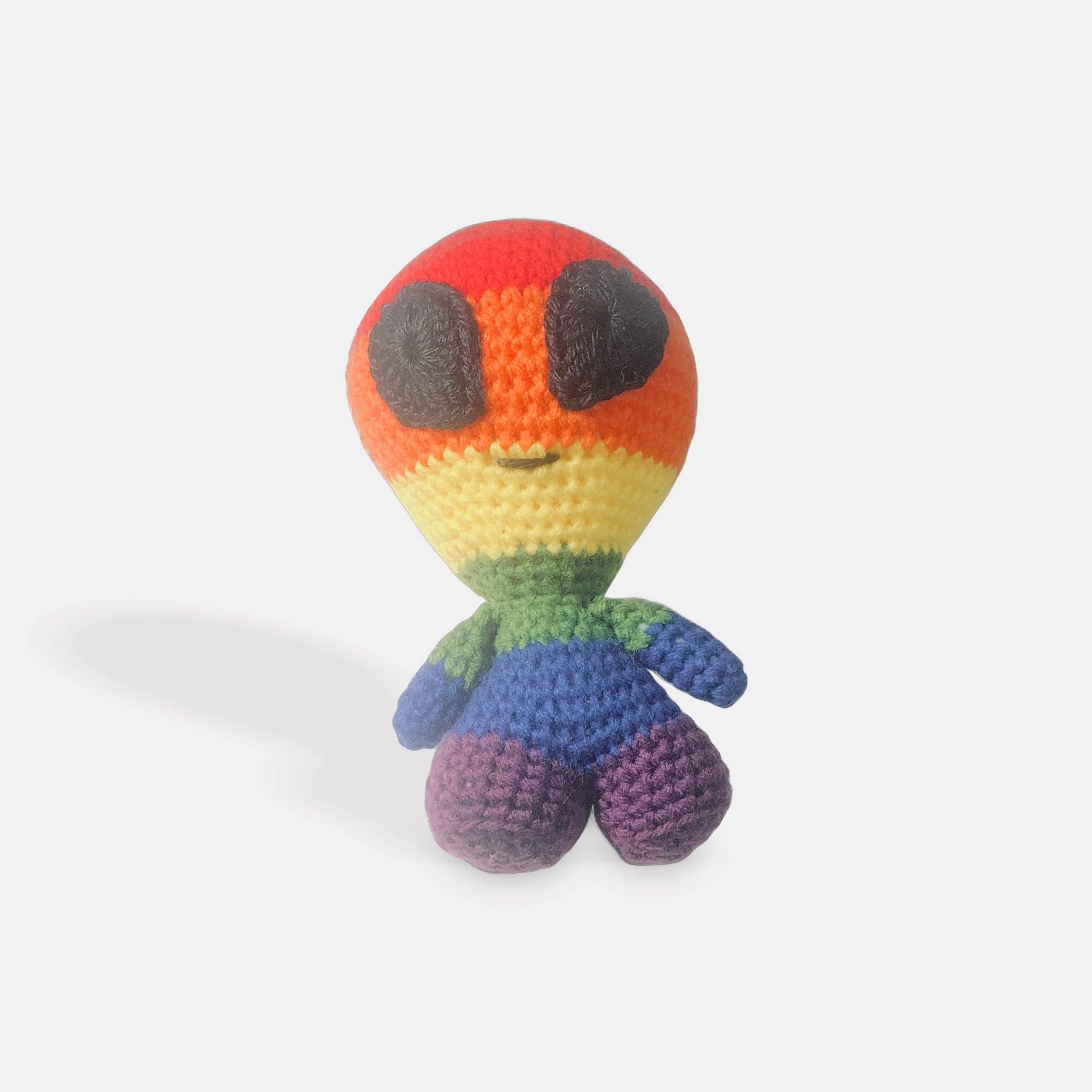 Gaylien Rainbow Pride Flag Alien Amigurumi - Stitchy Frood