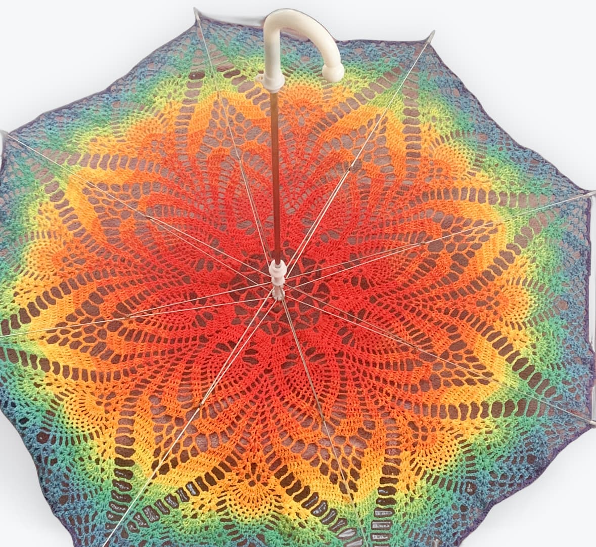 Gay Pride Rainbow 30" Parasol - 3 Pineapple Pattern