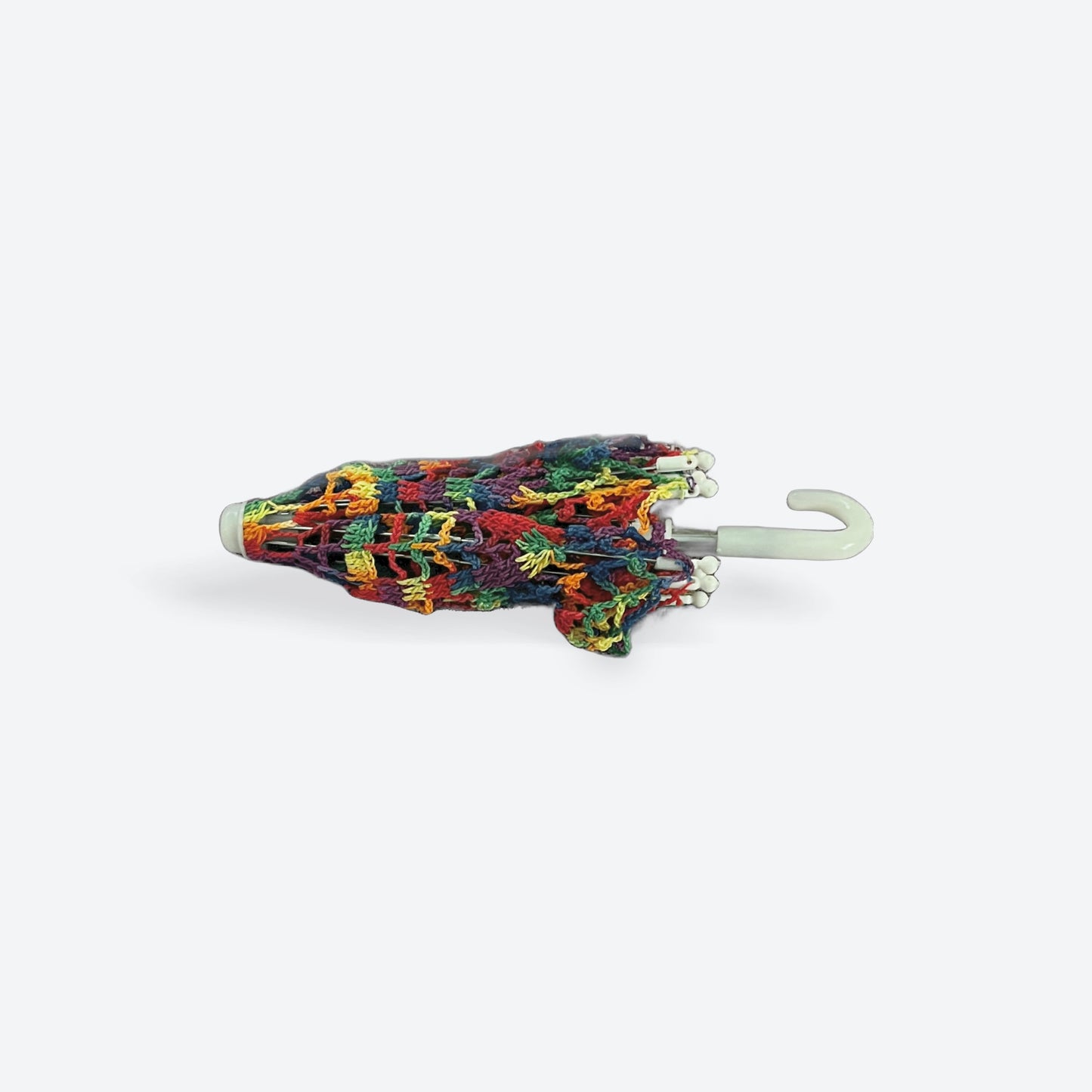 Gay Pride Rainbow Flag 12" Parasol with Daisy Pattern