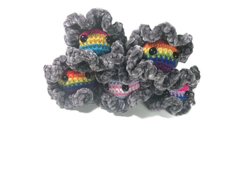 Trans Pride Flag Oyster Amigurumi LGBTQIA2S+ Velvet Cutie - Stitchy Frood