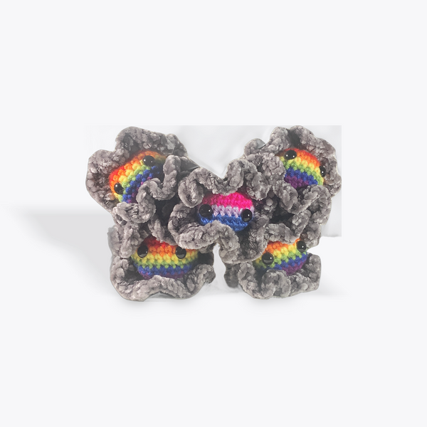 Bisexual Pride Flag Oyster Amigurumi LGBTQIA2S+ Velvet Cutie