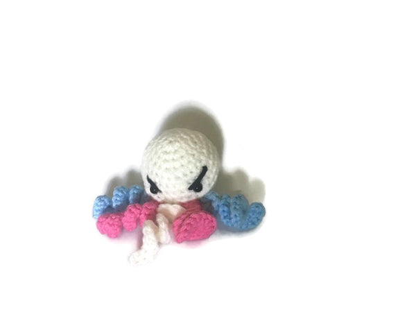 Trans Rights! Mini Angry Cthulhu Amigurumi - Stitchy Frood