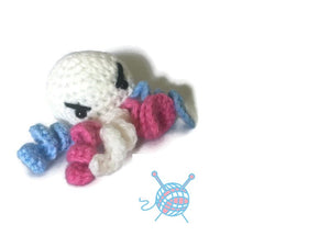 Trans Rights! Mini Angry Cthulhu Amigurumi - Stitchy Frood