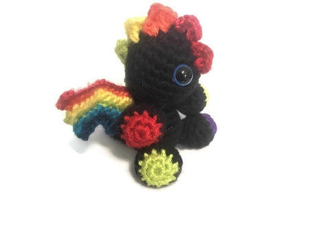 Gay Pride Rainbow Mini Dragon Amigurumi - Stitchy Frood