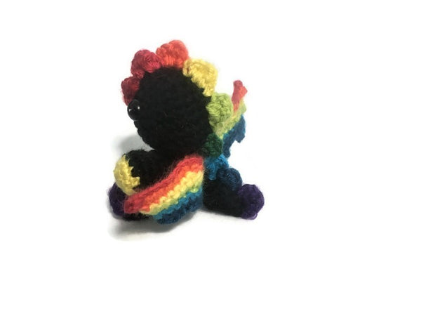 Gay Pride Rainbow Mini Dragon Amigurumi - Stitchy Frood