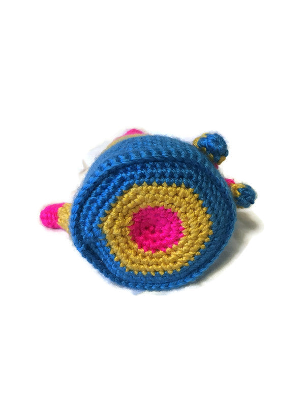 Pansexual Pride Crochet Dumpling Cat - Stitchy Frood