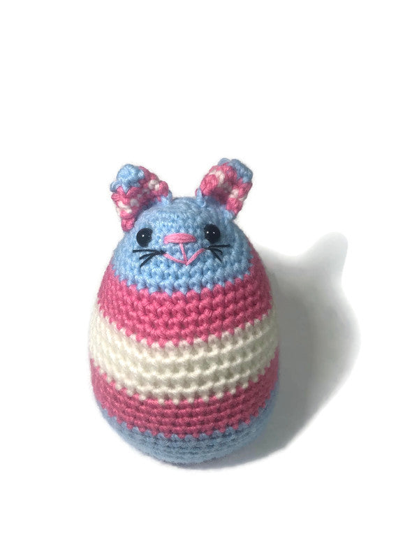 Transgender Pride Crochet Dumpling Cat Amigurumi - Stitchy Frood