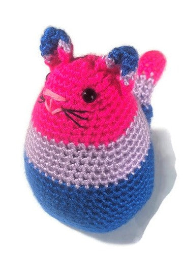 Bi Pride Crochet Dumpling Cat Amigurumi - Stitchy Frood