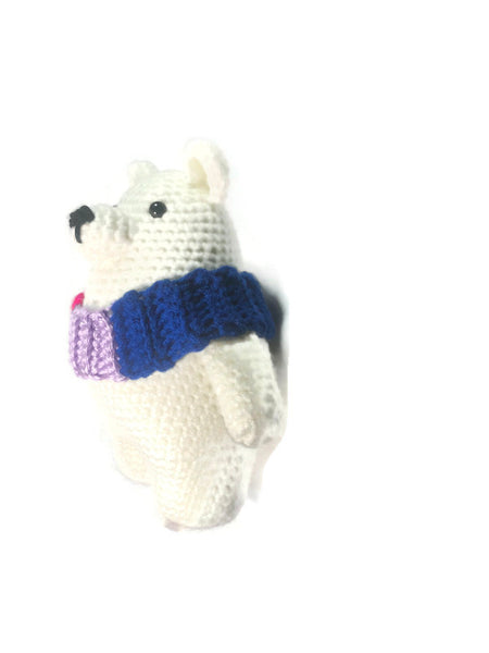 Bisexual Pride Flag Polar Bear Amigurumi - Stitchy Frood