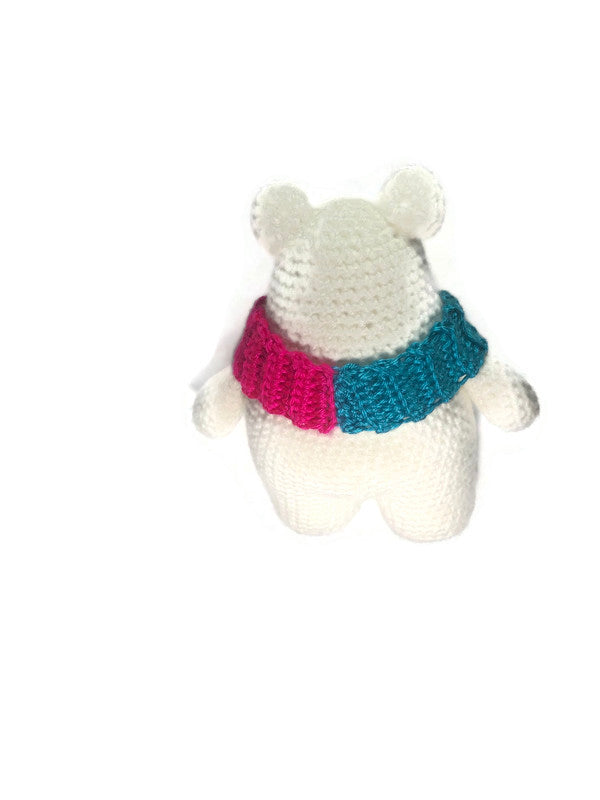 Pansexual Pride Flag Polar Bear Amigurumi - Stitchy Frood