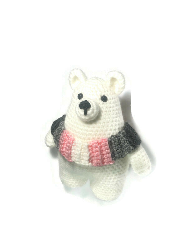 Demigirl Pride Flag Polar Bear Amigurumi - Stitchy Frood