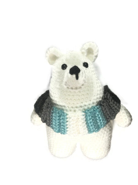 Demiboy Pride Flag Polar Bear Amigurumi - Stitchy Frood