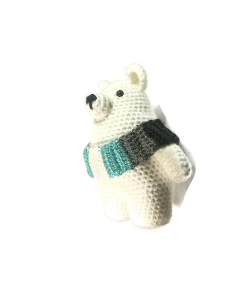 Demiboy Pride Flag Polar Bear Amigurumi - Stitchy Frood