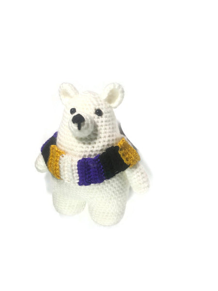 Non Binary Pride Flag Polar Bear Amigurumi - Stitchy Frood
