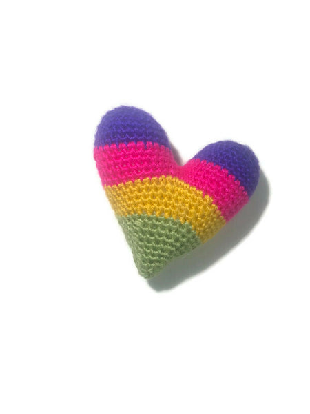 Sapphic Pride Crochet Heart - Stitchy Frood