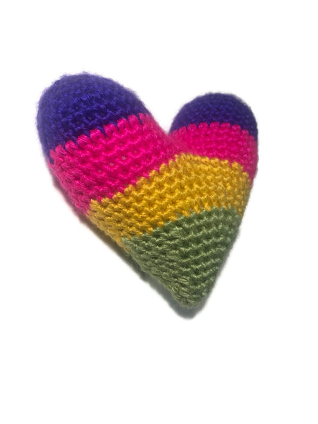 Sapphic Pride Crochet Heart - Stitchy Frood
