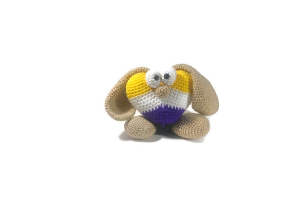 Non Binary Pride Hoppy Valentine Amigurumi for your special Enby Valentine's Day 2022 - Stitchy Frood