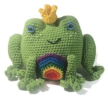 Gay Pride Frog Prince Amigurumi - Stitchy Frood