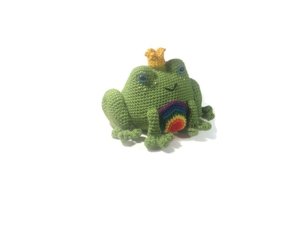 Gay Pride Frog Prince Amigurumi - Stitchy Frood