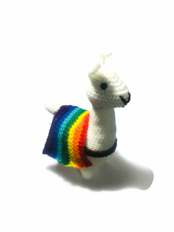 Gay Pride Flag Llama Amigurumi - LGBTQIA2+ Crochet - Stitchy Frood
