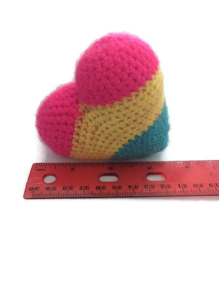 Pansexual Pride Crochet Heart LGBTQIA - Stitchy Frood